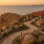 Natural cliff walking trails near Coral Coves Apartments with panoramic Red Sea views