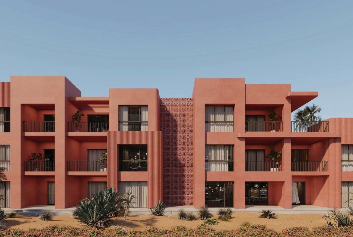 Coral Coves Apartments overlooking the Red Sea coastline and natural surroundings