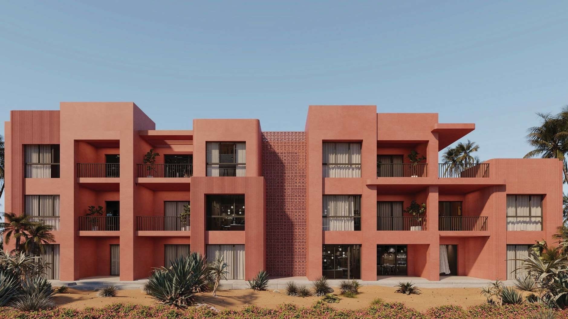 Coral Coves Apartments overlooking the Red Sea coastline and natural surroundings