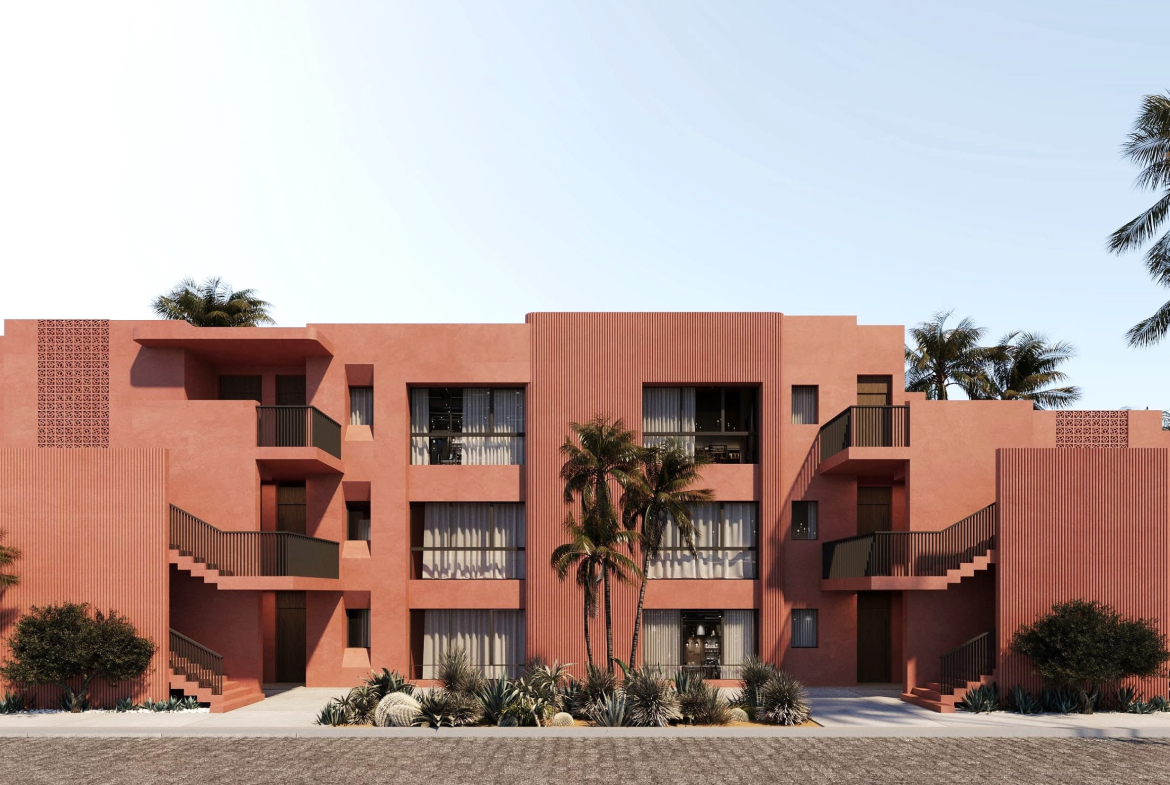 Coral Coves Apartments overlooking the Red Sea coastline and natural surroundings
