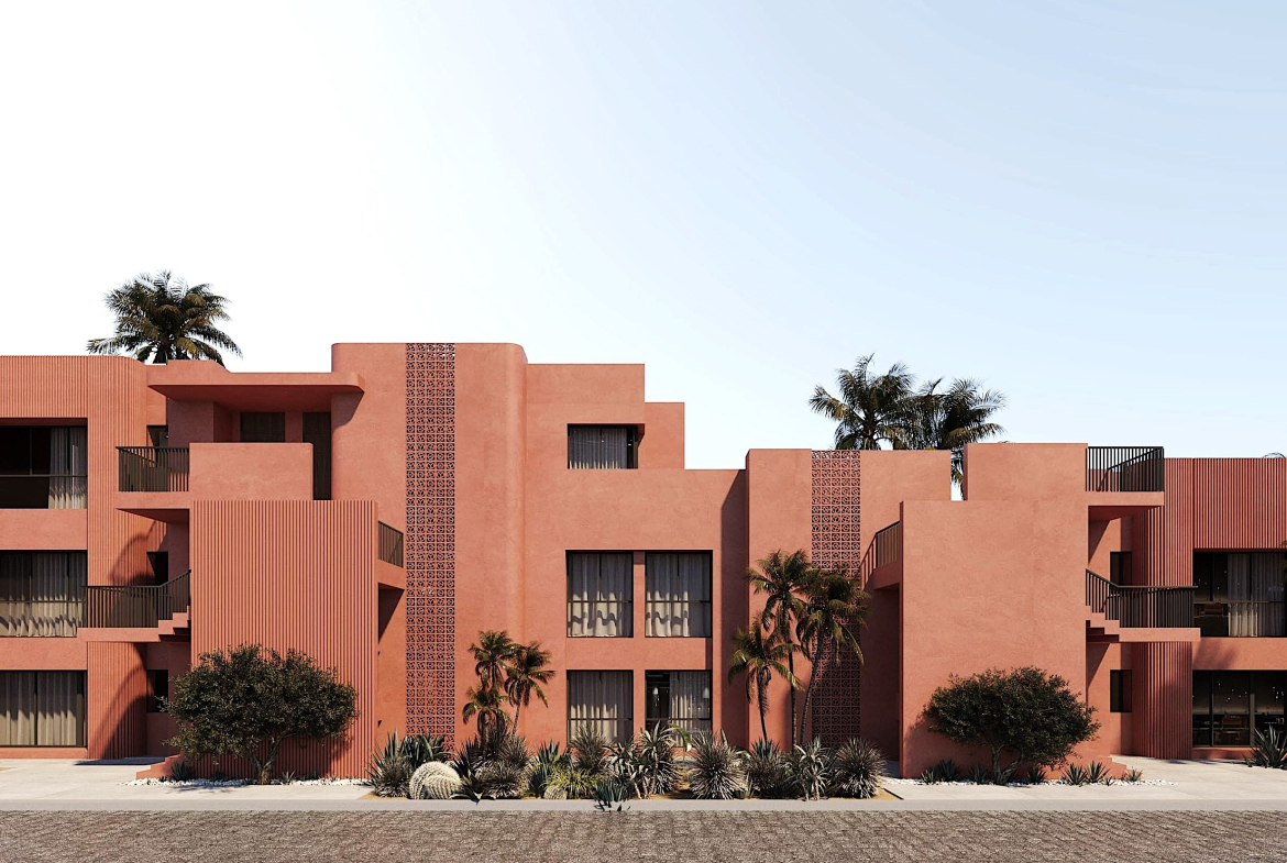 Coral Coves Apartments entrance within the luxury Somabay community on Egypt's Red Sea coast