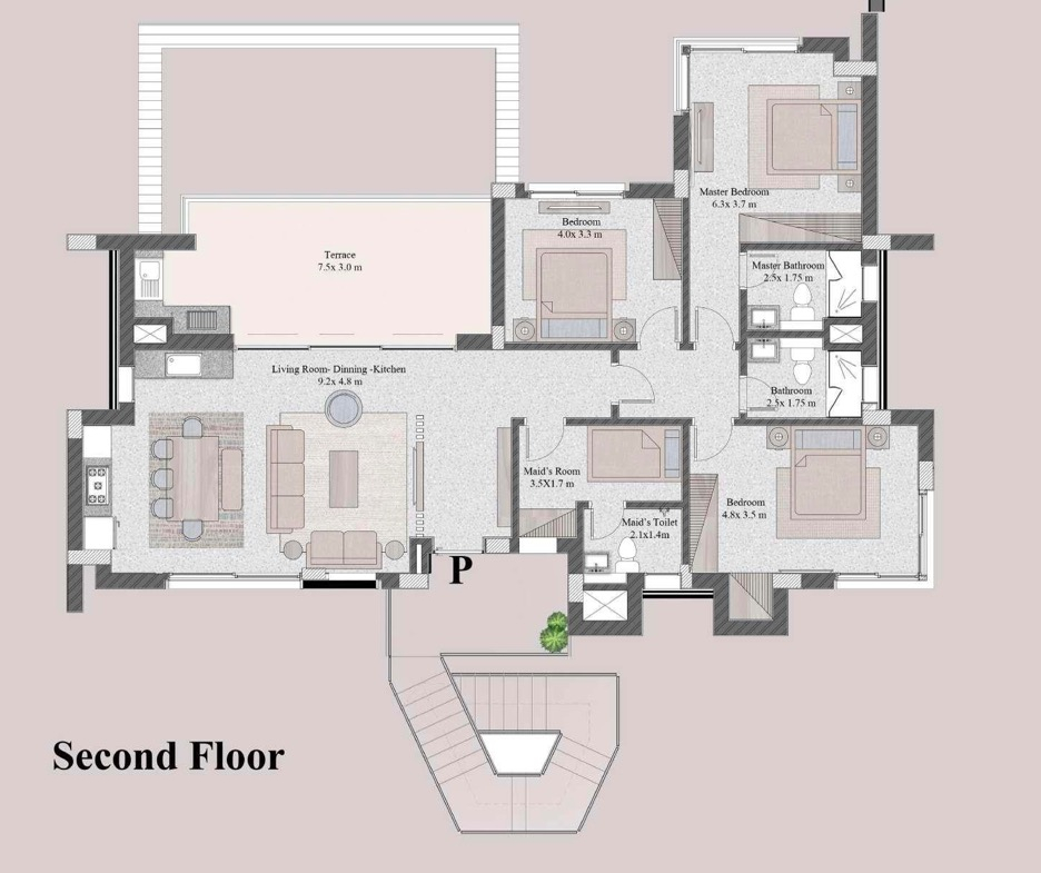Baywest Valley penthouse floor plan Somabay