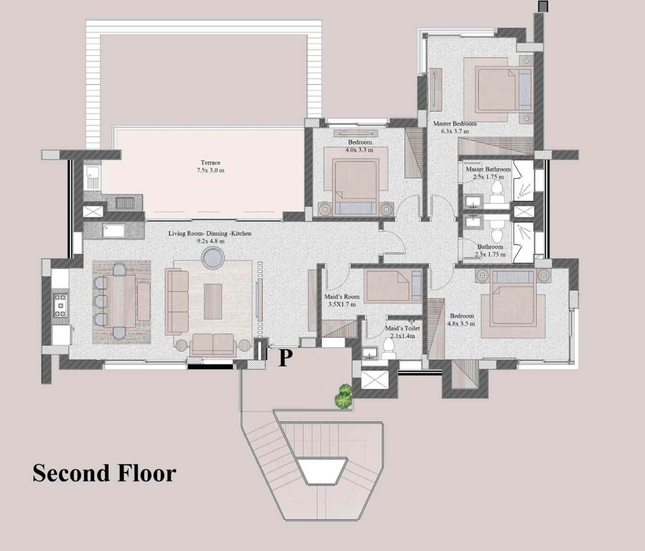 Baywest Valley penthouse floor plan Somabay