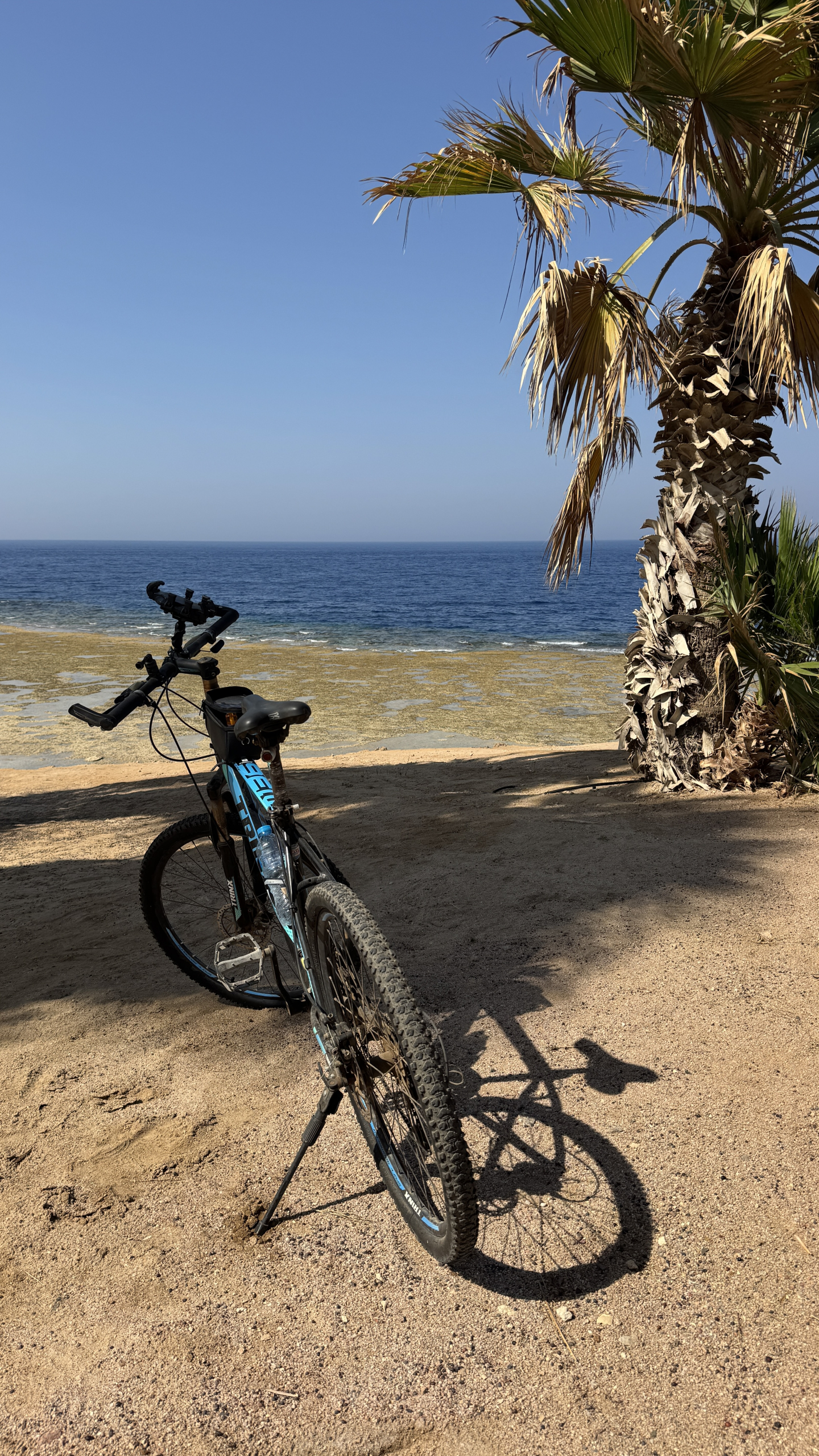 Cycling beside the Red Sea in Somabay Egypt