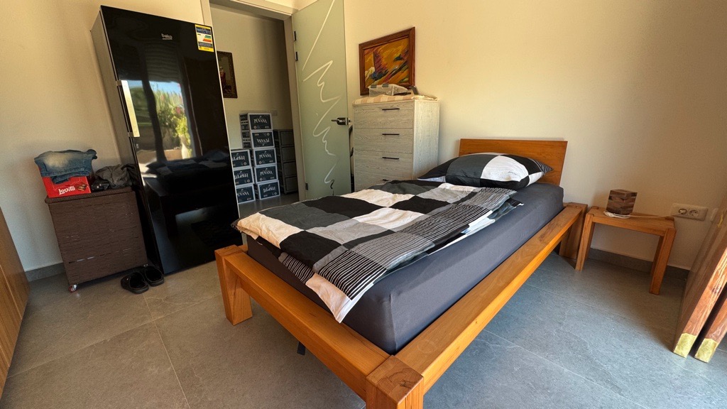 Bedroom at three bedroom Wadi Jebal chalet